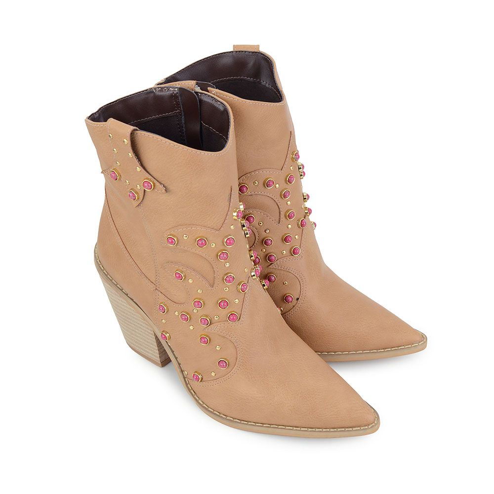 Bota Feminina Suzana Santos Western Marrom Palha - 3560 - Estrela Mix | Um  Mix dos Melhores Produtos