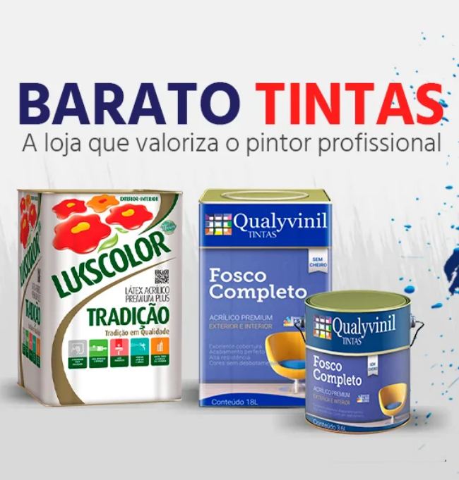 Barato Tintas | A loja que valoriza o pintor profissional.