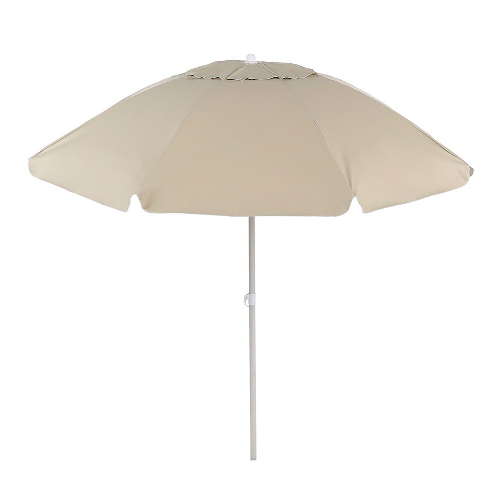 Guarda-Sol em Bagum e Haste de Alumínio 2,00m Bege - Brasil Plásticos