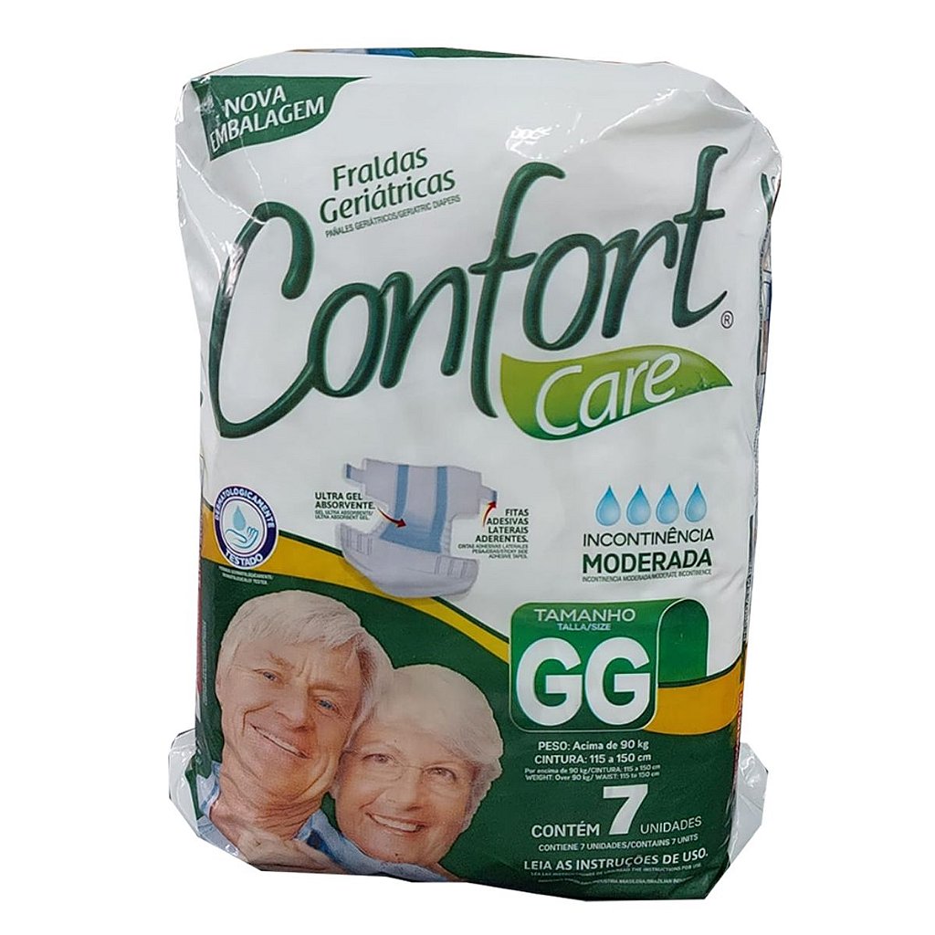 Fralda Geriatrica Confort Care Tam. GG - Confort - Medical | Produtos  Médicos e Hospitalares