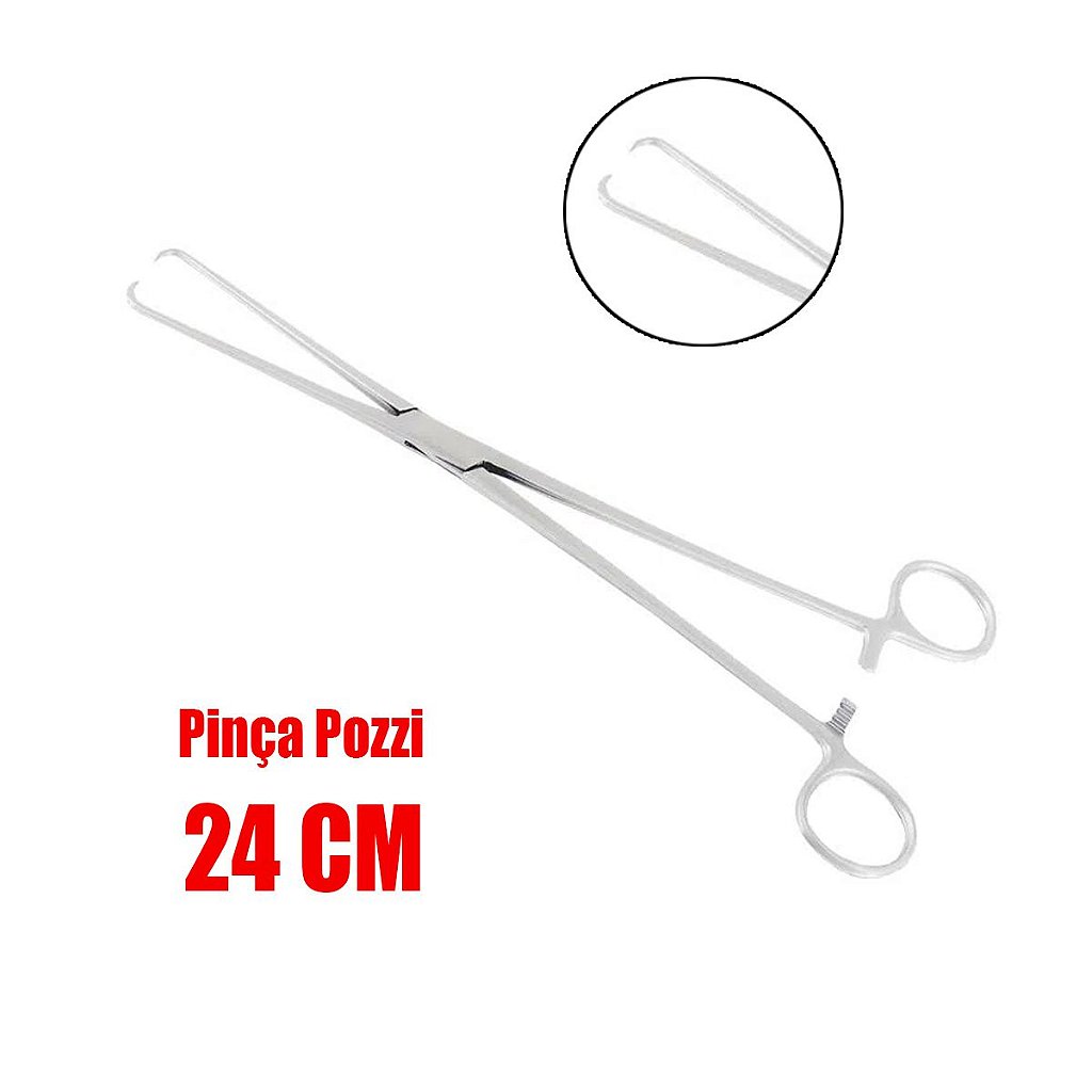 Pinça Pozzi (24cm) - ABC - Medical | Produtos Médicos e Hospitalares