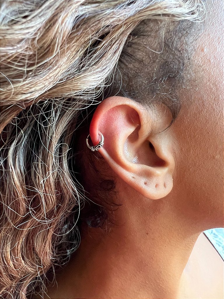 Piercing hélix duplo cravejado - Comprar em Trip Prata