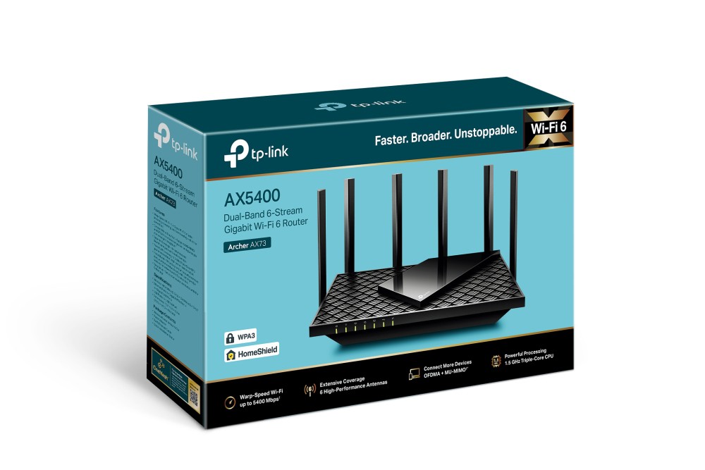 Roteador Archer AX73 Wi-Fi 6 G - Ampla Cabos Network