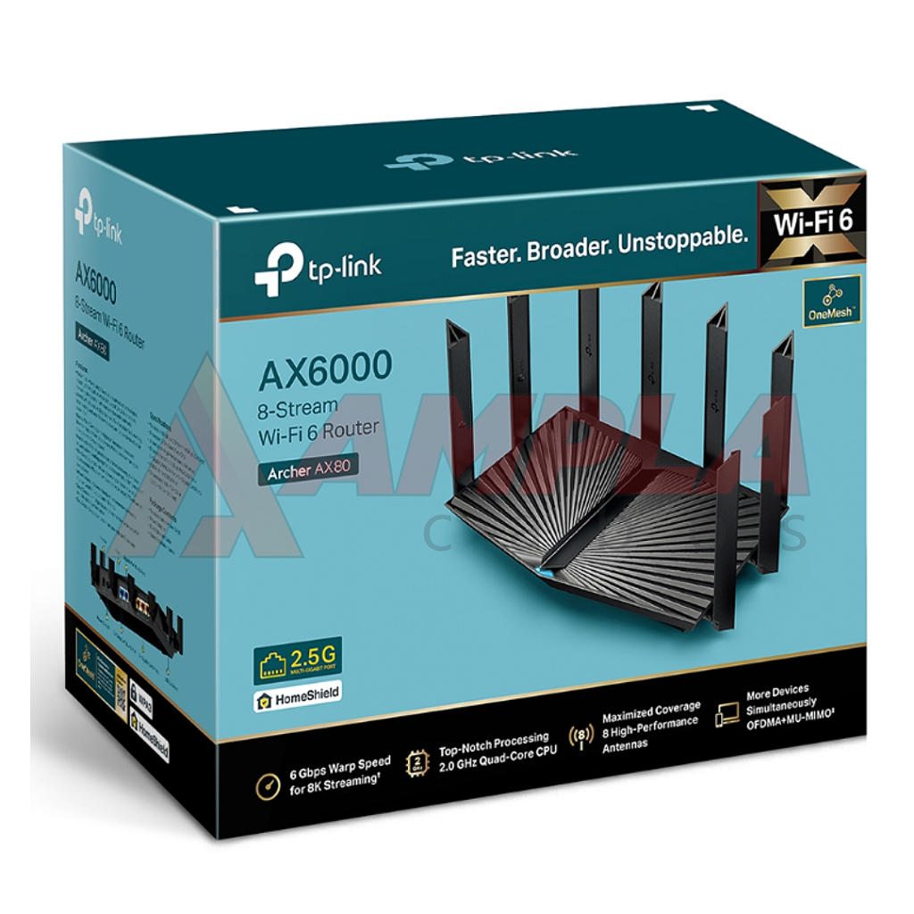 Roteador TP-Link AX6000 Archer AX80: Conexão Gigabit Wi-Fi 6