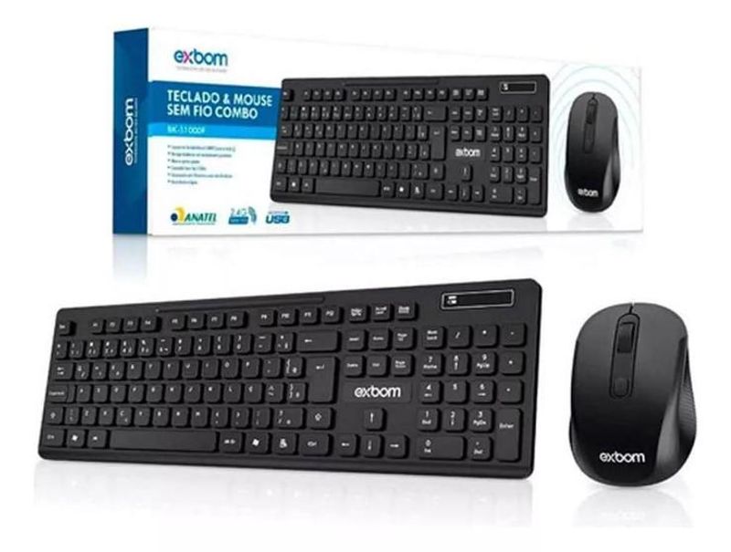 Teclado e Mouse sem Fio Combo BK-S1000K | Exbom - Prático e