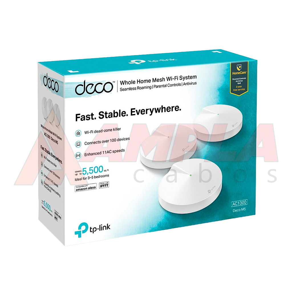 Kit 3 Peças Repetidor Gigabit Wi-fi Deco M5 Ac1300 Tplink