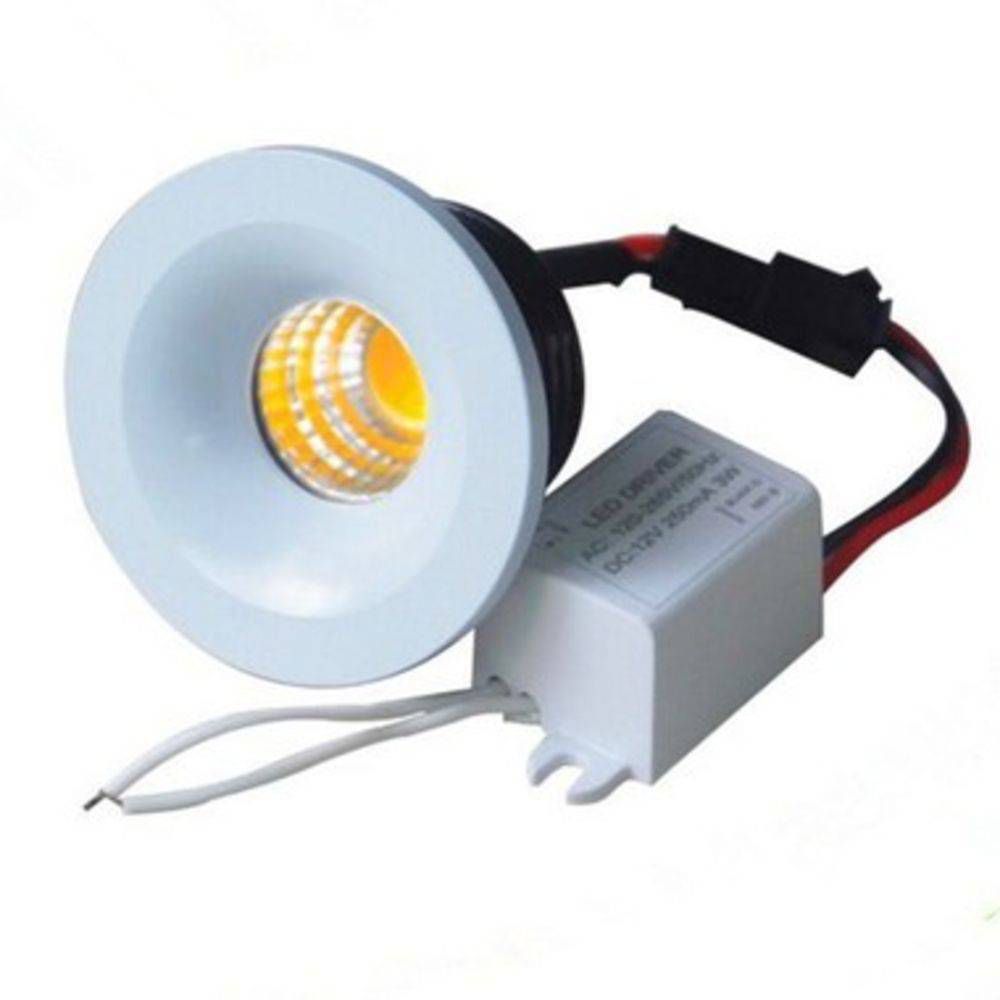 Mini Spot LED MAXLED 1W Redondo Branco Luz Quente (3000K)