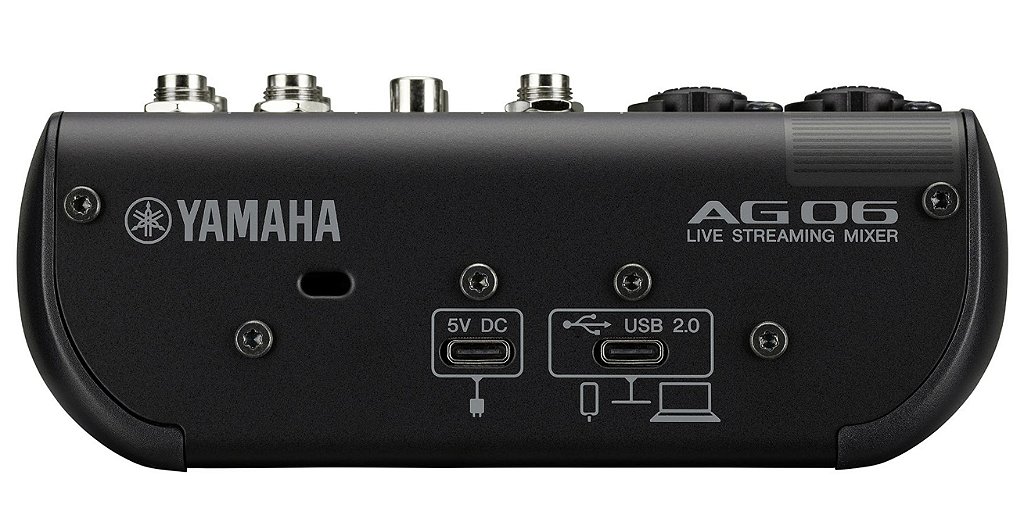 Yamaha AG06MK2 PRETA Mesa de Som interface USB 6 canais Live
