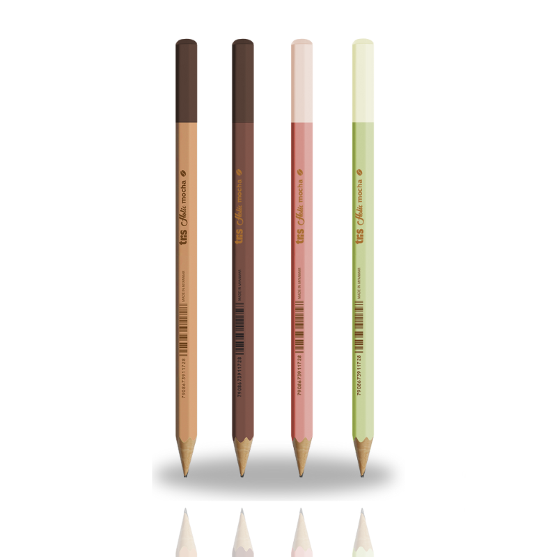 LAPIS GRAFITE HOLIC MOCHA HEX - TRIS - WENCEL PAPELARIA
