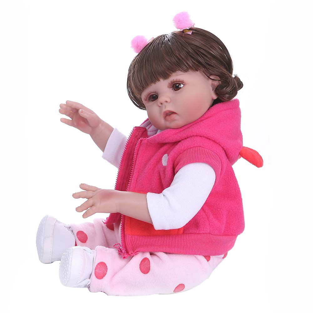 Boneca Bebe Reborn Laura Baby Daylin 18'' 100% vinil - Shiny Toys