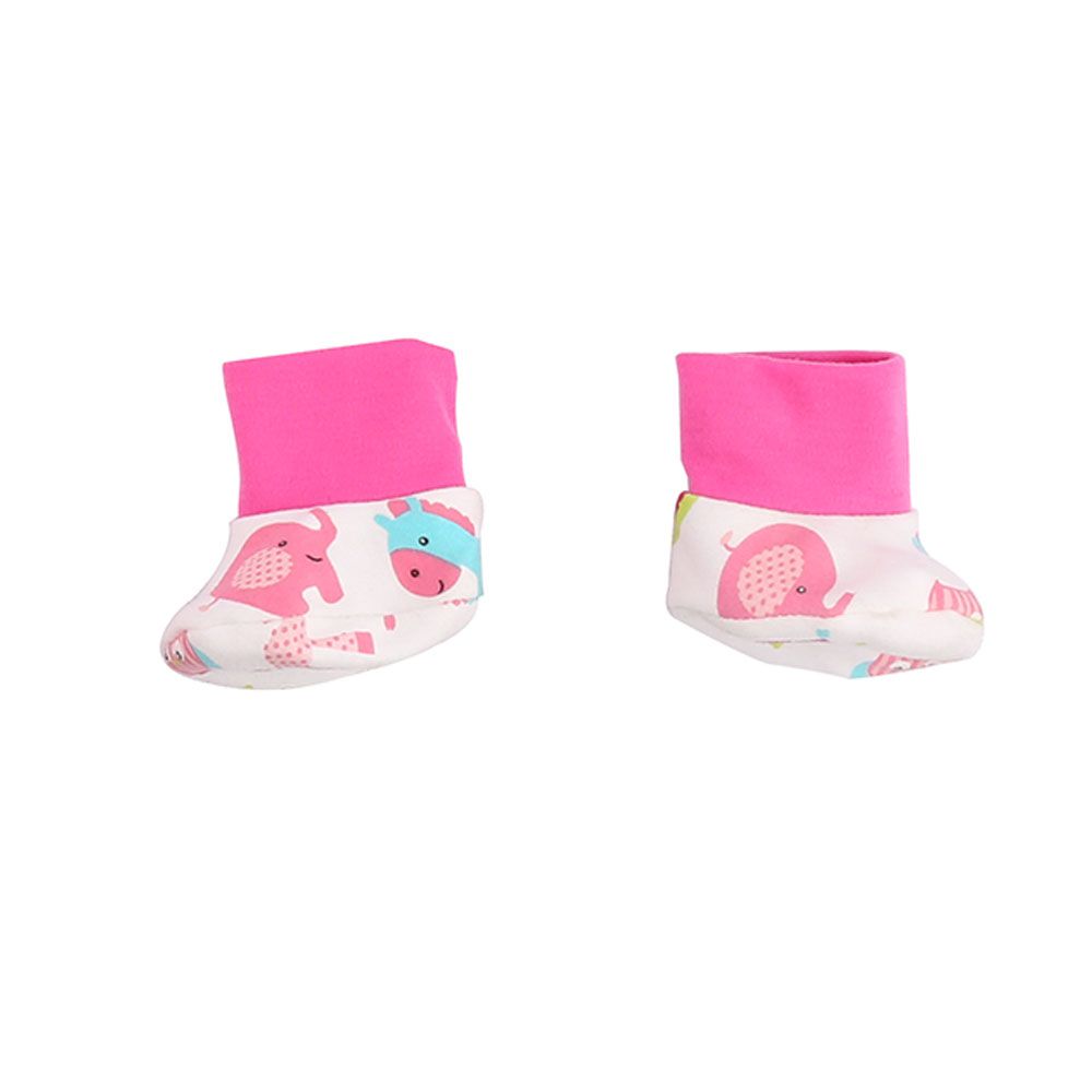 Roupa Para Boneca Bebê Reborn Com Touca Urso Rosa - Shiny Toys