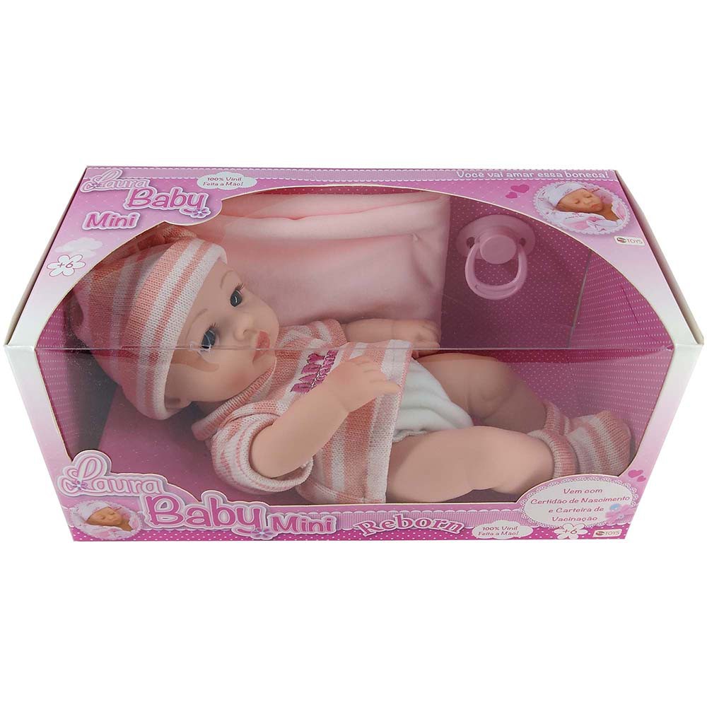 Laura Baby Boneca Bebê Reborn Valentina Shiny Toys - Fátima Criança