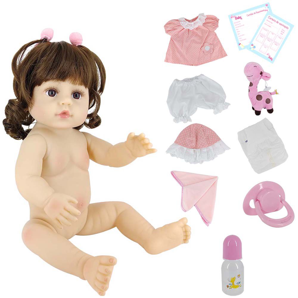 Laura Baby Boneca Bebê Reborn Valentina Shiny Toys - Fátima Criança