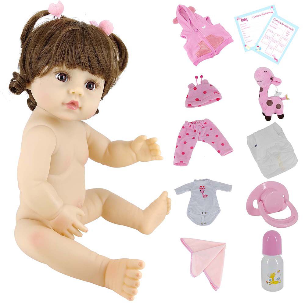 Boneco Bebê - Reborn - Laura Baby - Mini Lino - Shiny Toys