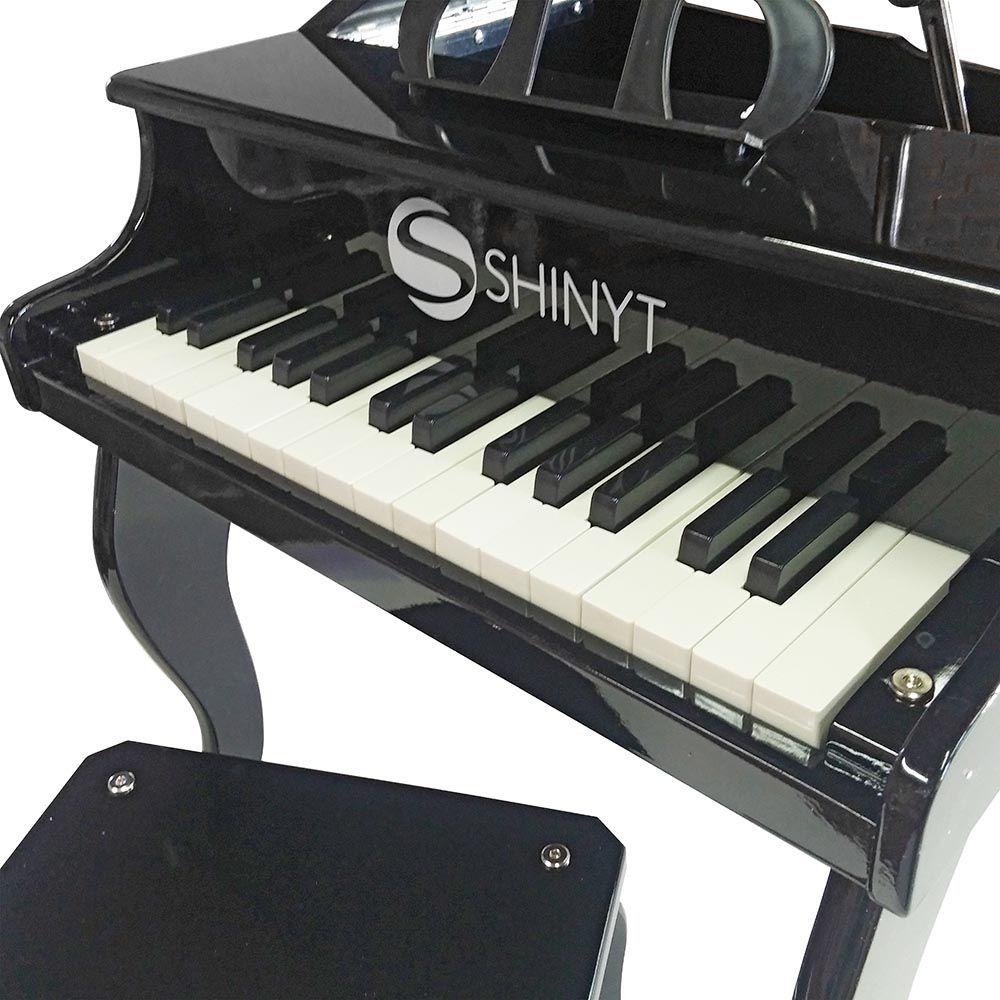 Ideiaria  Piano Infantil 30 Teclas Preto - Shiny Toys