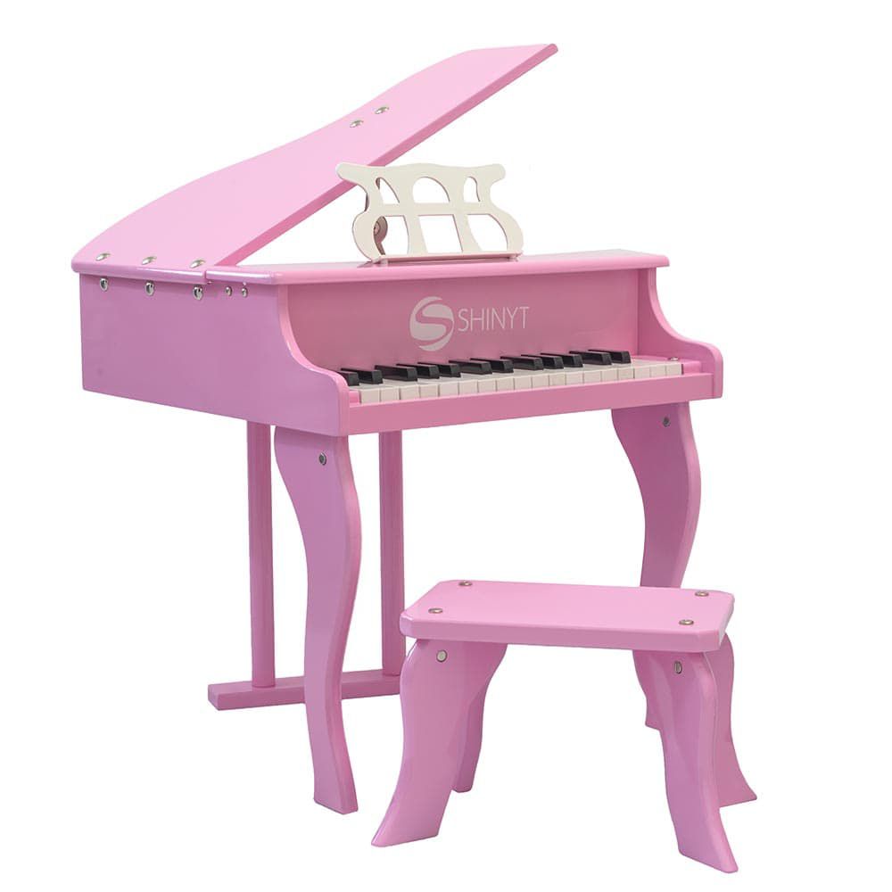 Teclado Pianinho Infantil Musical De Dinossauro Rosa - Alfabay