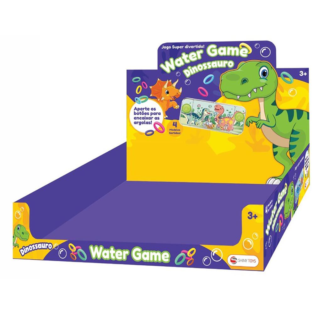 WATER GAME PLAY BRINQUEDO ARGOLAS ÁGUA DINOSSAURO - DISPLAY COM 24 PEÇAS -  Shiny Toys