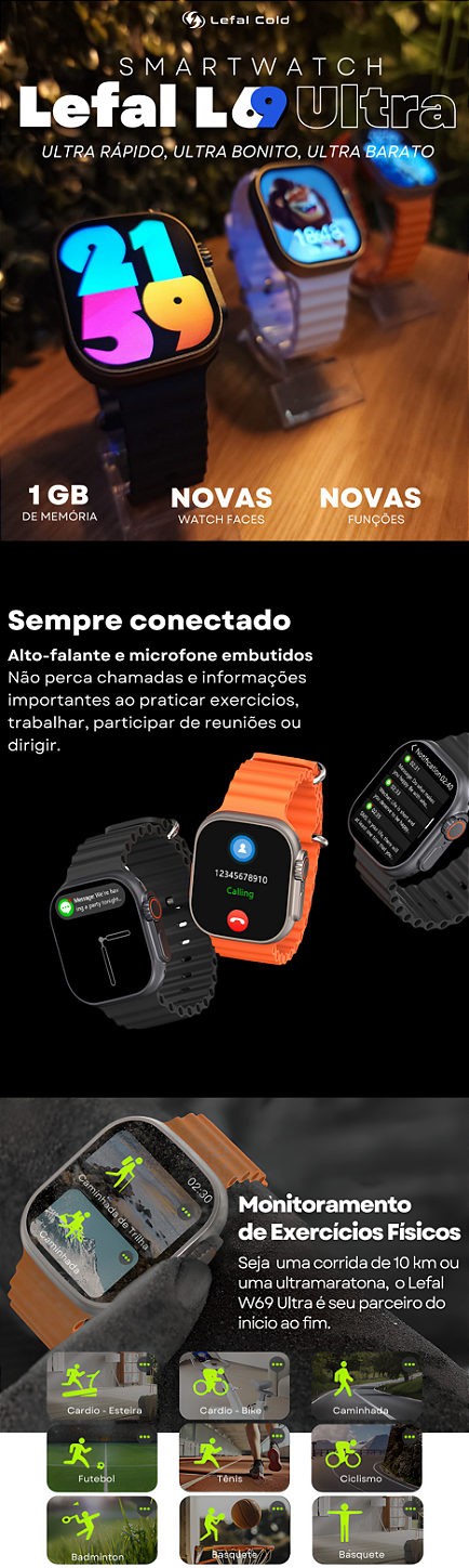 Relógio SmartWatch Xiaomi Mi Watch - Lefal Cold