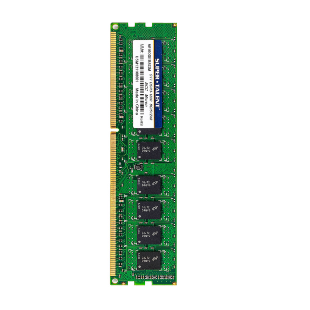 Memória Servidor 8GB DDR3 1600 ECC UDIMM Supertalent - W1600EB8GM