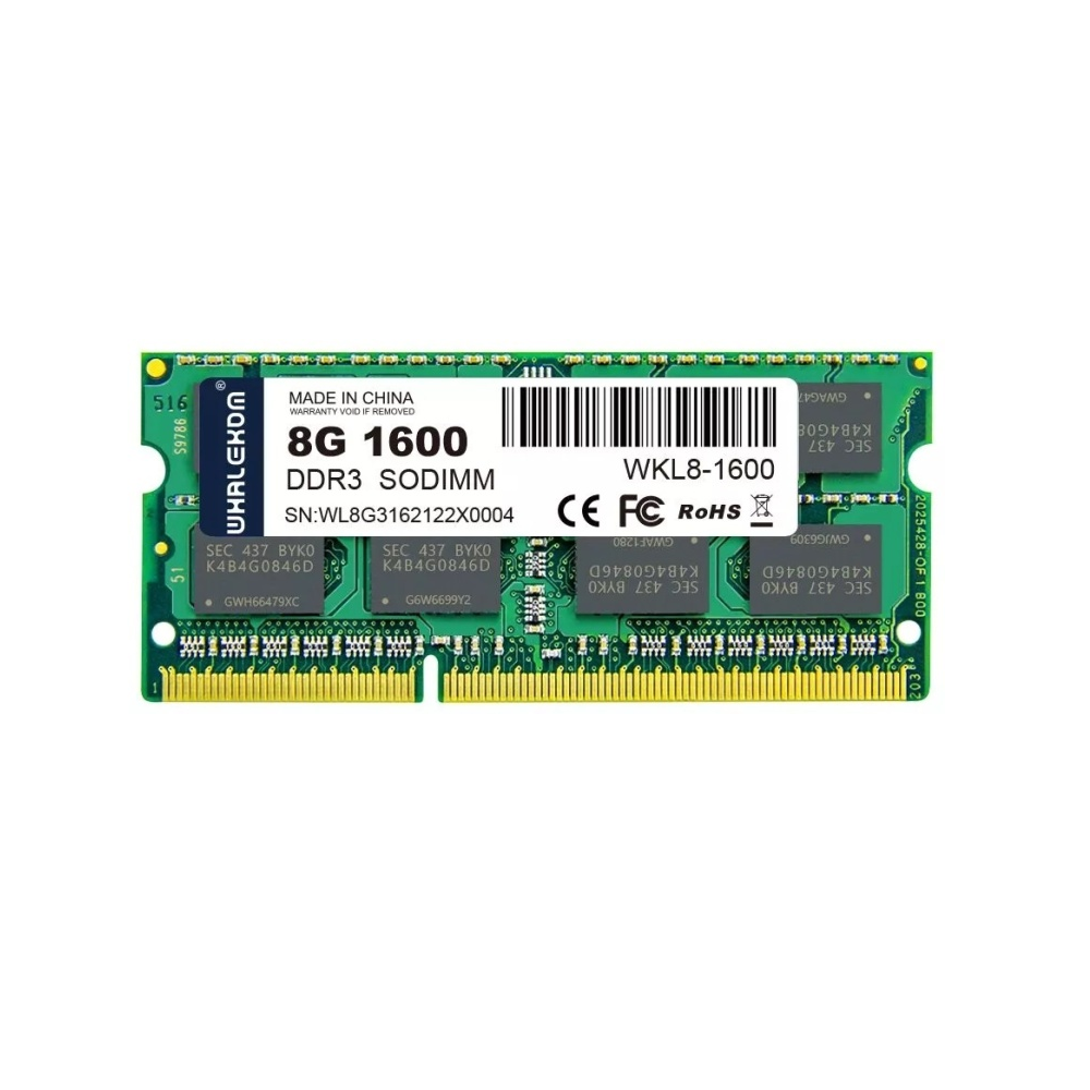 Memoria Notebook 8Gb Ddr3L 1600 Sodimm WKL8-1600 - Memorias Online