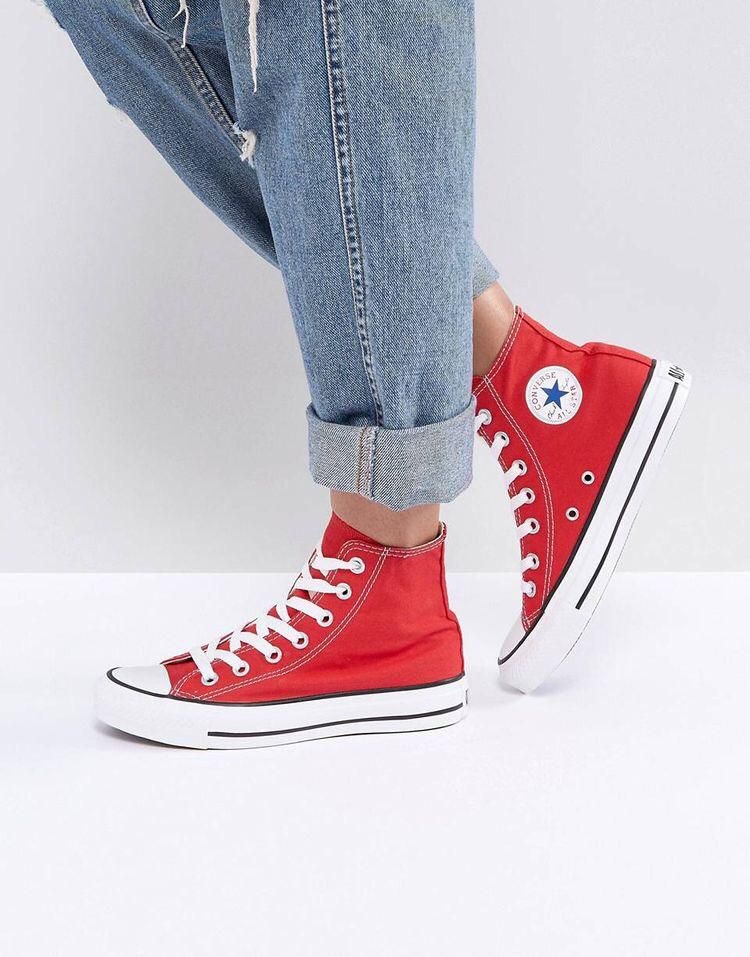 all star bota vermelho