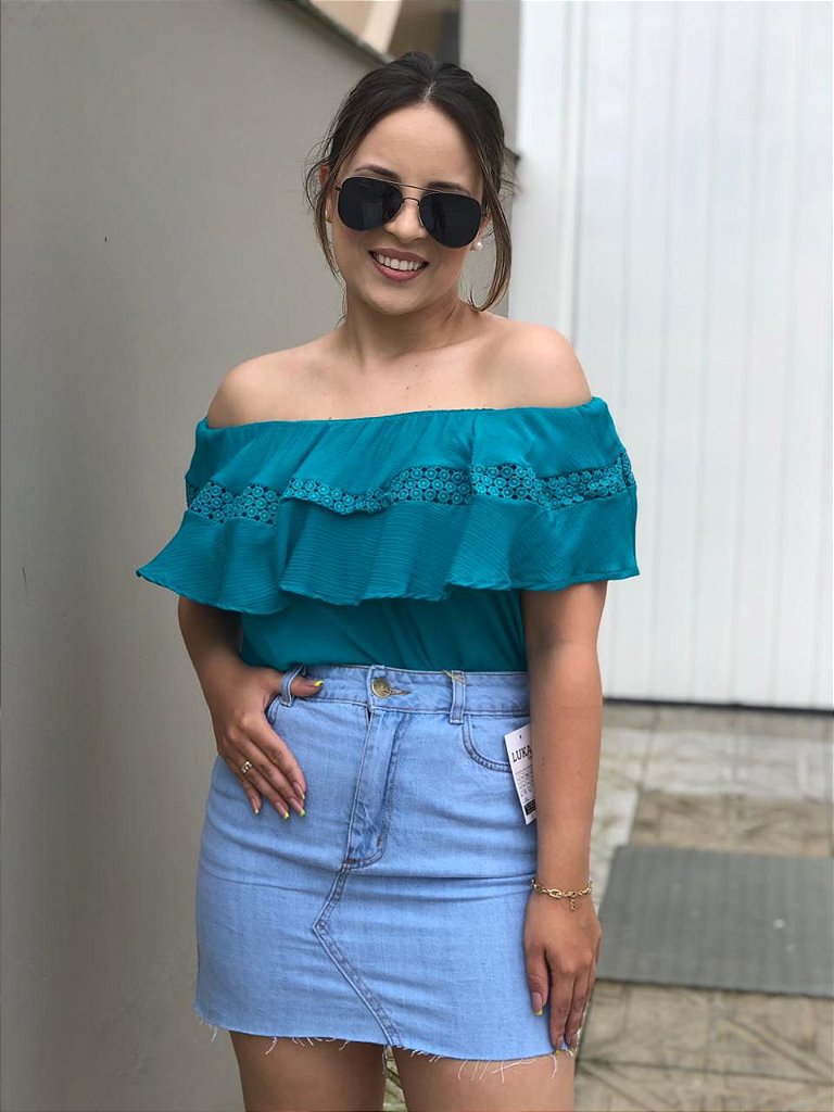 saia jeans tubinho