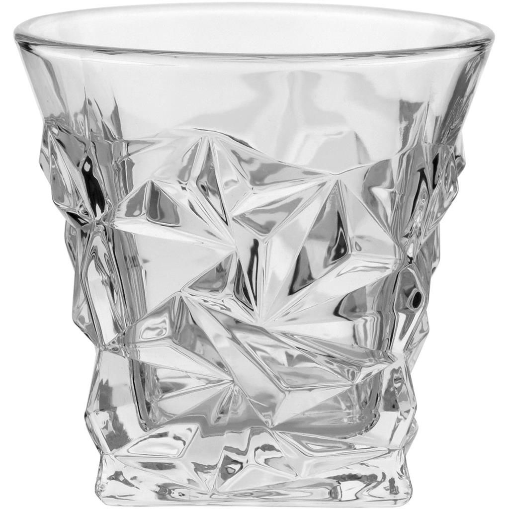 Jogo de Copos Alto Diamond Vidro Transparente 300ml 6 peças