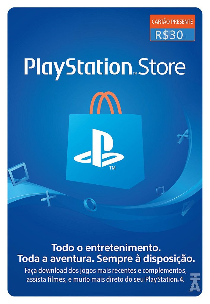Cartão PSN Playstation - Network Brasil R$30 - Tem Tudo Aki Express