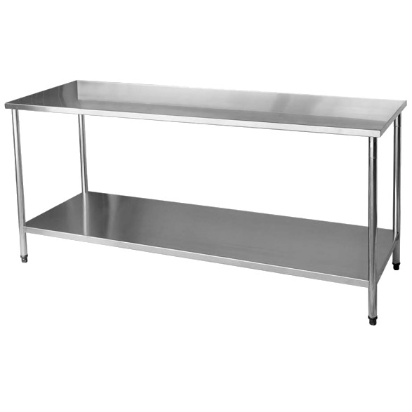 Mesa Total Inox Com Paneleiro 1.80x70 DC MESA-180X70 - DC Equipamentos