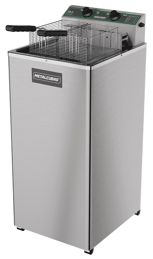 Fritadeira Elétrica Zona Fria de Óleo 15 Litros 8.000w METALCUBAS