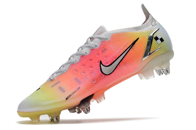 chuteira nike mercurial branca e laranja