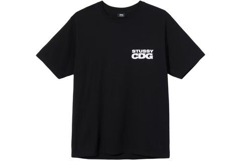 Stussy x CDG Camiseta Surfman Preta - Loro - Itens Exclusivos e