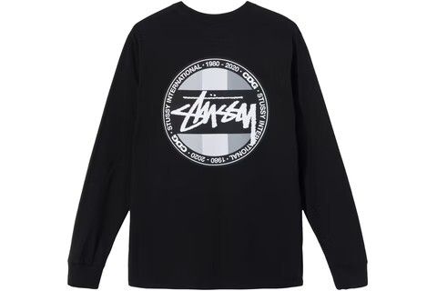 Stussy x CDG Camiseta Manga Longa Surfman Preta - Loro - Itens