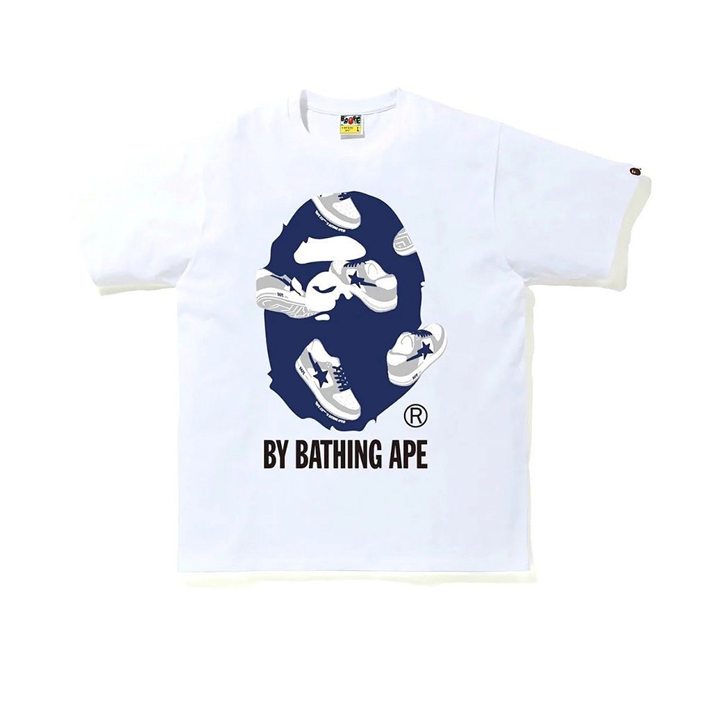 BAPE Sta Random by Bathing Ape Tee White/Navy - Loro - Itens