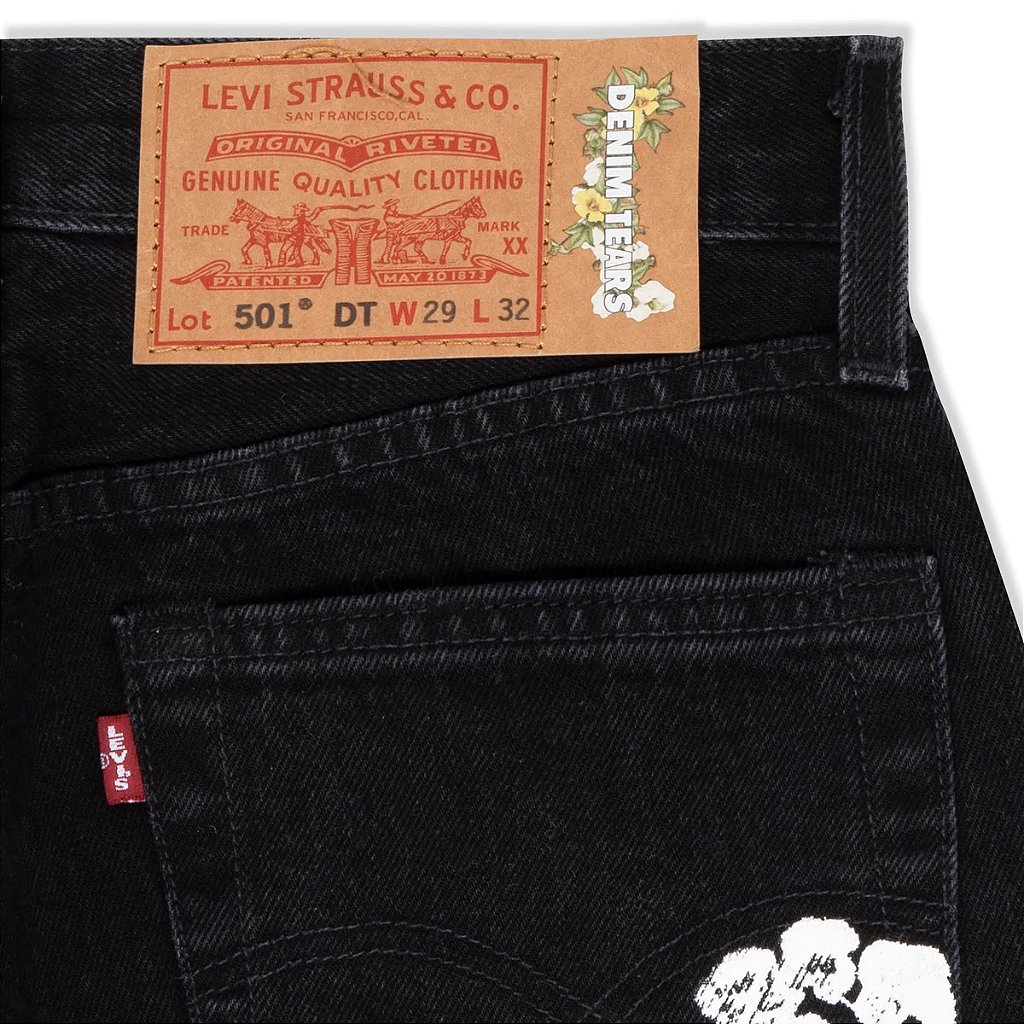 Denim Tears x Levi's Cotton Wreath Jean Black - Loro - Itens