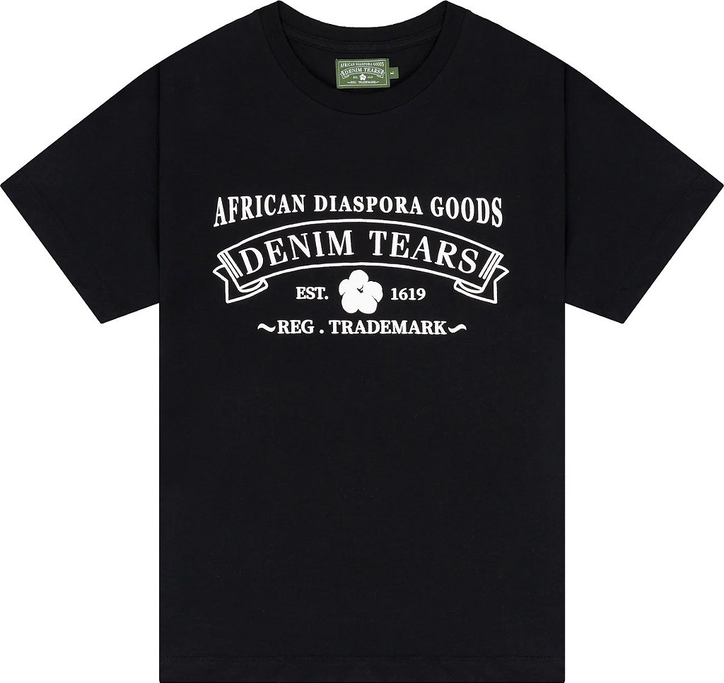 DENIM TEARS ADG T-Shirt Black - Loro - Itens Exclusivos e Limitados