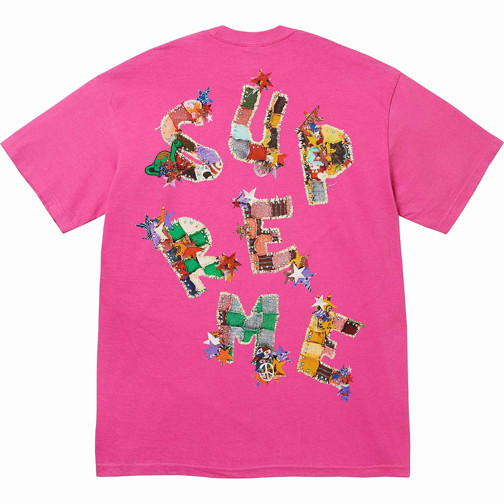 Supreme Patchwork Tee Fuchsia - Loro - Itens Exclusivos e Limitados