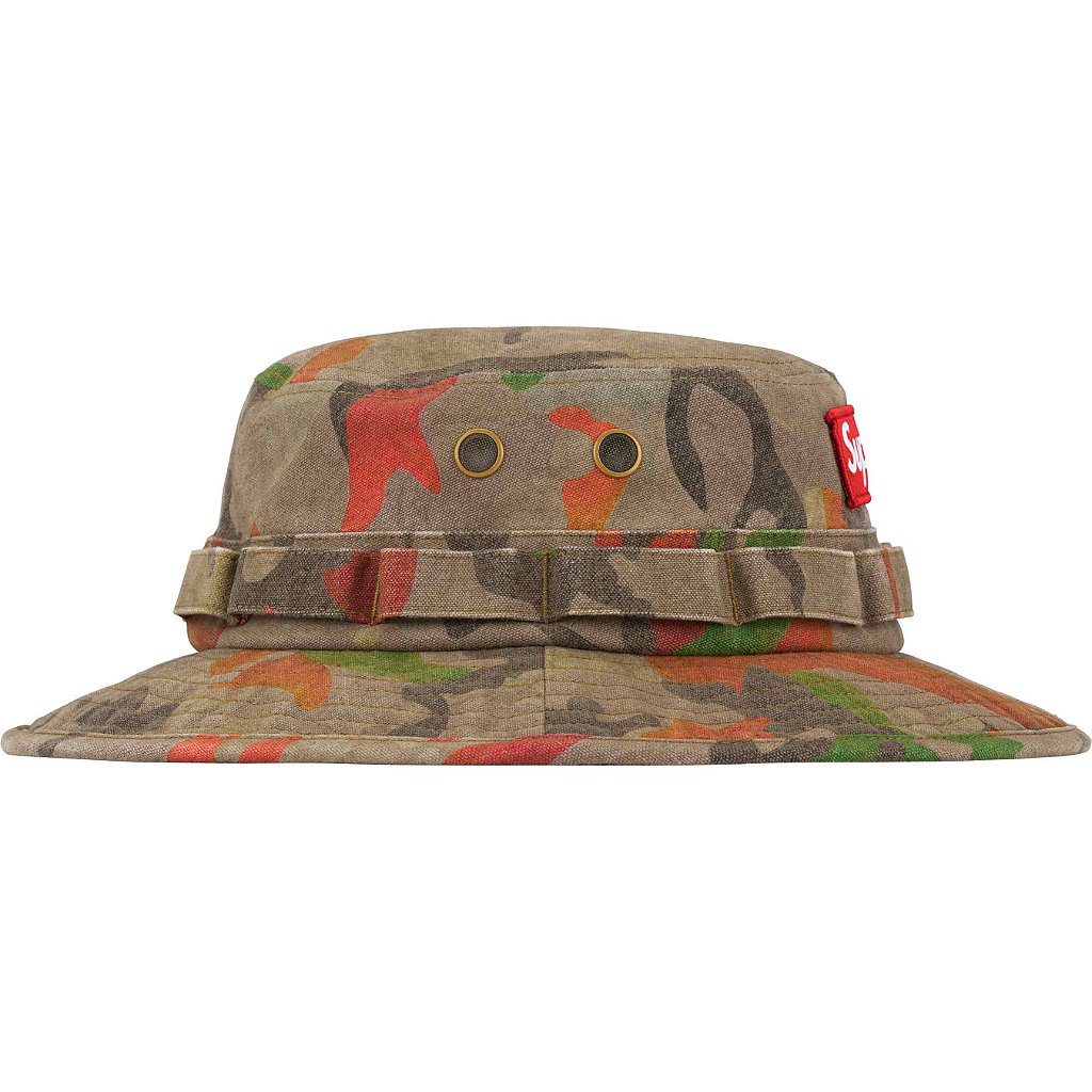 Supreme Washed Canvas Boonie (FW24) Tan Camo - Loro - Itens