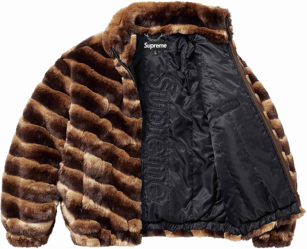 Supreme Faux Fur Jacket Brown - Loro - Itens Exclusivos e Limitados