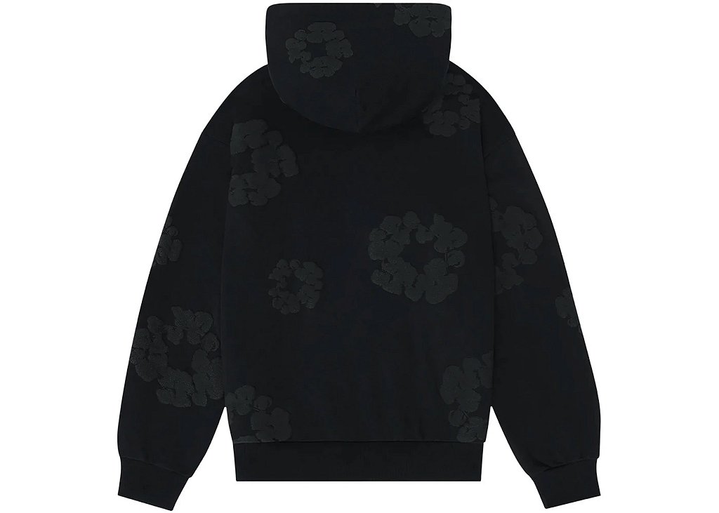 Denim Tears Cotton Wreath Hoodie Black Monochrome - Loro - Itens
