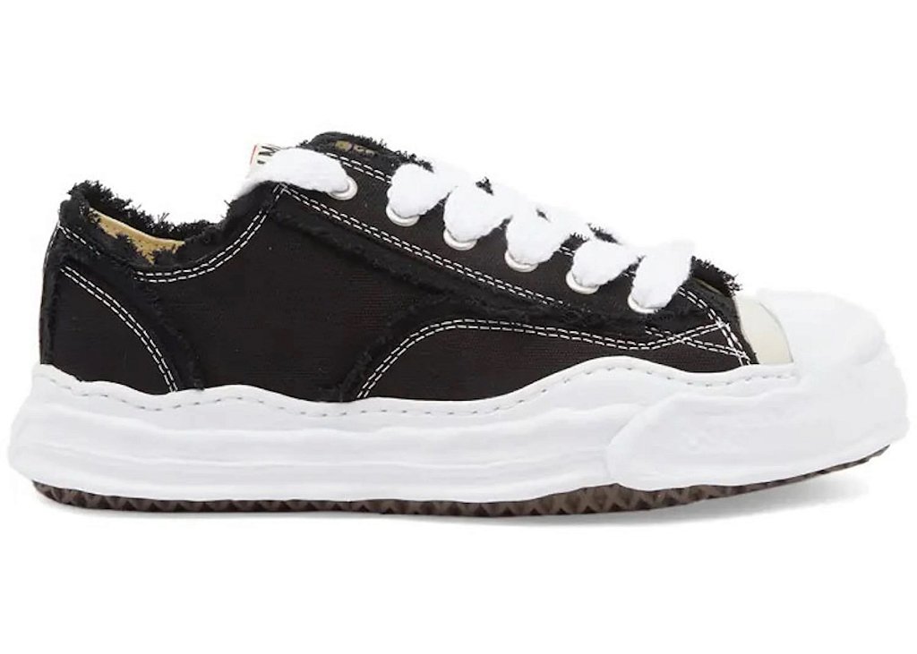 Maison Mihara Yasuhiro Hank OG Sole Canvas Low Frayed Black - Loro