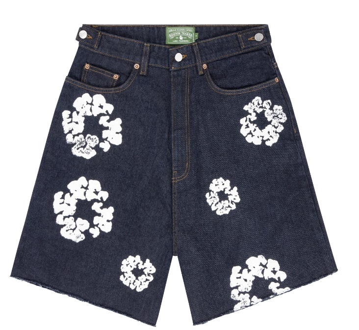 Denim Tears The Cotton Wreath Jean Short Selvedge Raw - Loro
