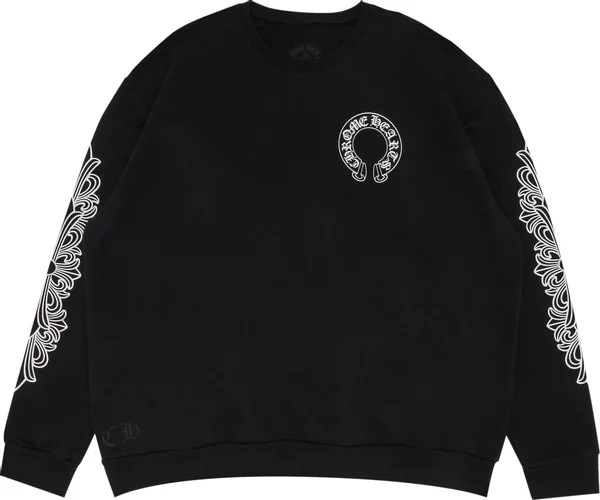 Chrome Hearts Horseshoe Logo Crewneck Sweatshirt 'Black - Loro