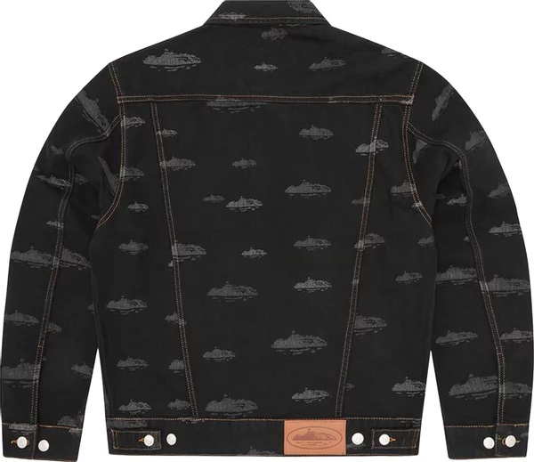 Corteiz Alcatraz Pattern Denim Jacket 'Black' - Loro - Itens