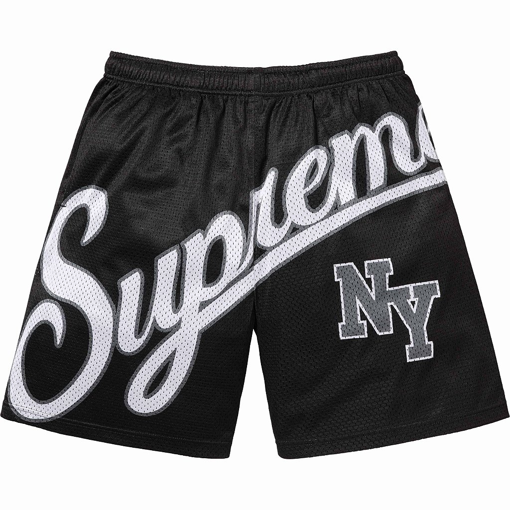 Supreme Big Script Mesh Short Black - Loro - Itens Exclusivos e