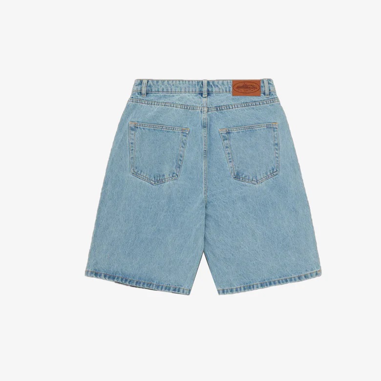 Corteiz Alcatraz Baggy Denim Shorts - Loro - Itens Exclusivos e