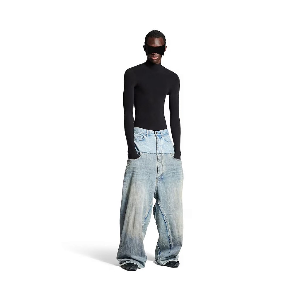 カプセル　BALENCIAGA Cut Up Baggy Denim Men's Cut-up Baggy Pants in Blue denim - Loro - Itens Exclusivos e