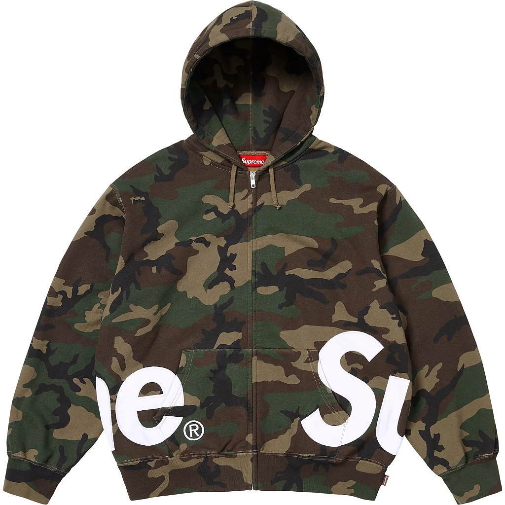 Supreme Big Logo Zip Up Hooded Sweatshirt - Loro - Itens Supreme Big Logo Zip Up Hooded Sweatshirt - Loro - Itens