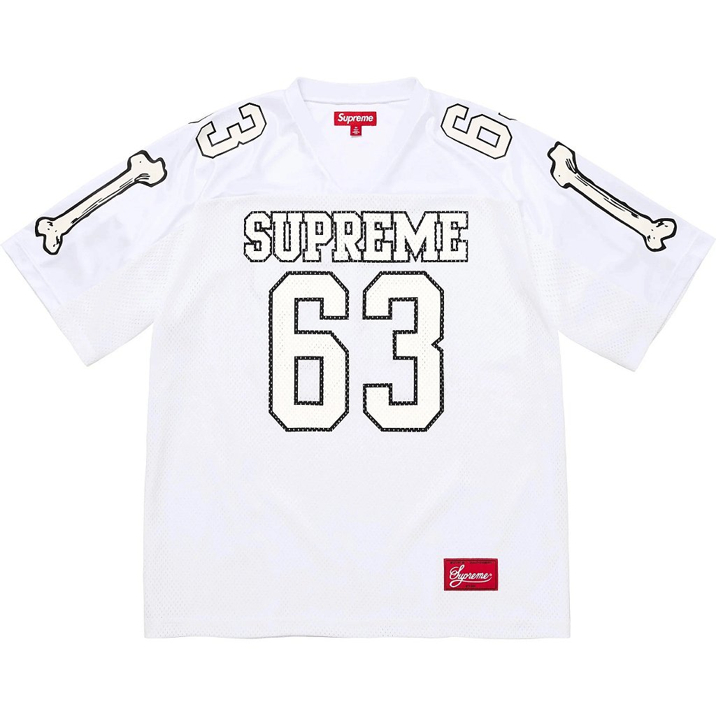 シャツ Supreme Bones Football Jersey 24SS Supreme Jersey Football Bones - Loro - Itens Exclusivos e Limitados