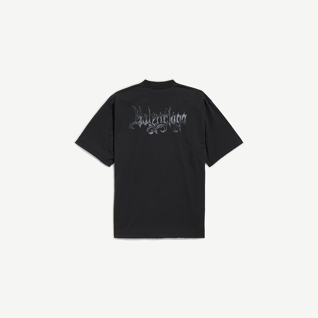 Balenciaga Black Men's Sketchy Medium Fit T-Shirt short - Loro